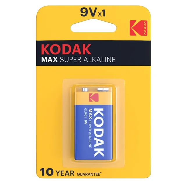 Kodak Max Alkaline 9V Battery 1 Pack
