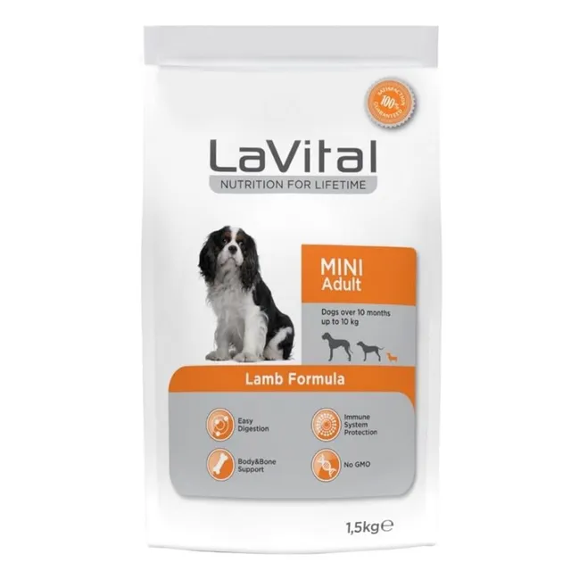 Lavital Lamb Formula Mini Adult Dry Dog Food, 1.5kg