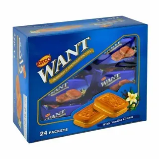 Kitco Want Biscuits With Vanilla Cream 24 pcs x 45 g
