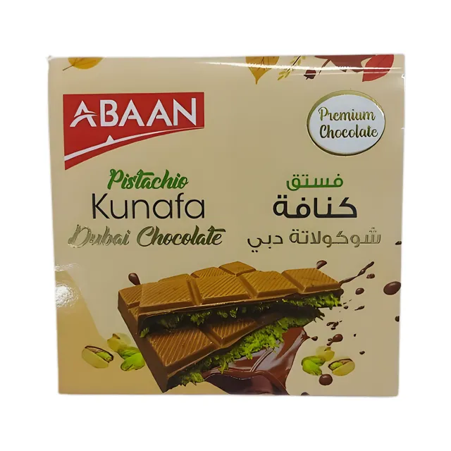 Abaan Pistachio Kunafa Chocolate Snack, 80g
