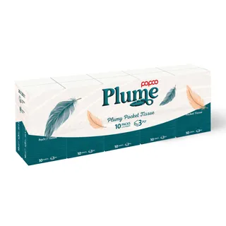 Papco Plume 3 Ply Pocket Tissue 10x10 Sheets