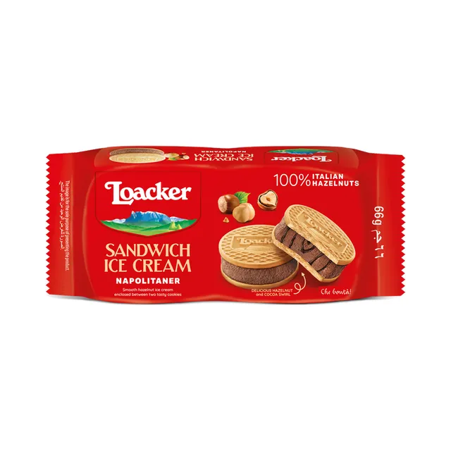 Loacker Napolitaner Mini Sandwich Ice Cream, 66g