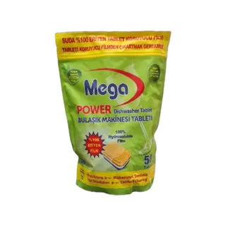 ميجا باور 100% أقراص غسالة أطباق قابلة للذوبان في الماء، 50 قرص