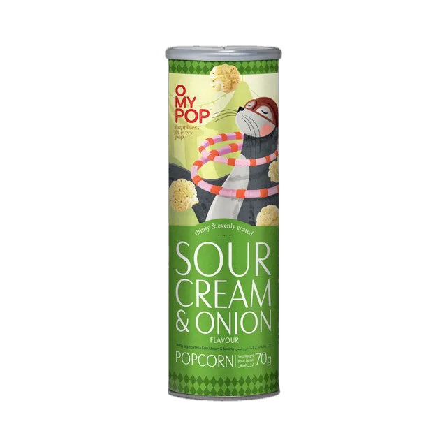 O My Pop Sour Cream & Onion Popcorn, 70g