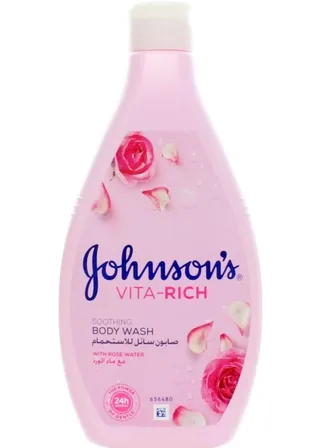 جونسونز غسول جسم فيتا ريتش بماء الورد المهدئ 400 ml