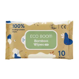 Eco Boom Bamboo Wipes, 10 S