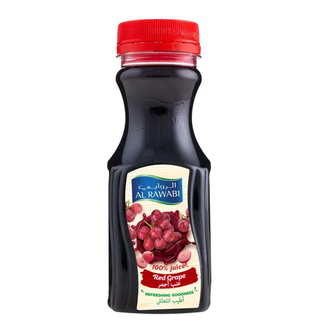 Al Rawabi No Sugar Added Red Grape Juice, 200ml