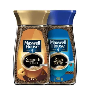 ماكسويل هاوس ريتش+سموث قهوة فورية، 2×95 جم