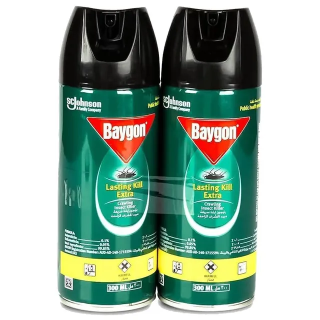 بايجون مبيد حشرات زاحفة أخضر، 2x300ml