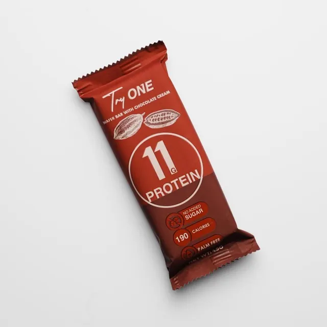 Try One Wafer Bar with Chocolate Cream (11g Protein), 45g