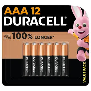 Duracell AAA Alkaline Batteries, 1.5V, 12 Pieces
