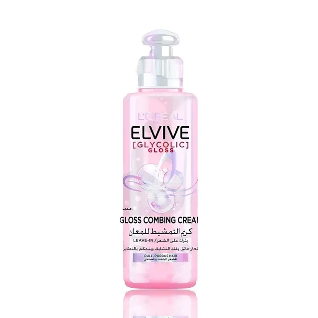 لوريال Elvive Glycolic Gloss Combing Cream Leave-In for Dull Hair, 200ml