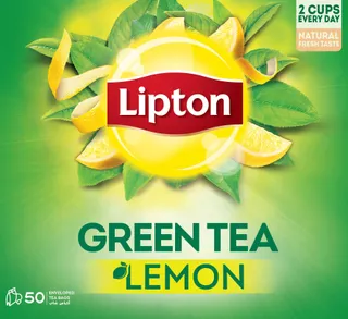 Lipton Lemon Green Tea Envelope 50 Tea Bags
