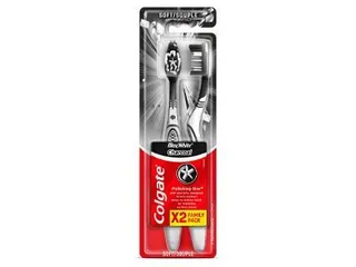 Colgate Brilliant Star Charcoal Soft Toothbrush 2-Pack