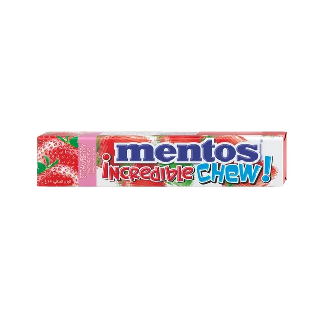 Mentos Incredible Chew Strawberry, 45g