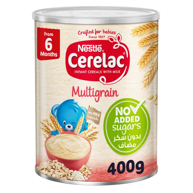 Nestle Cerelac Multigrain Infant Cereals with Milk No Added Sugar, 400g
