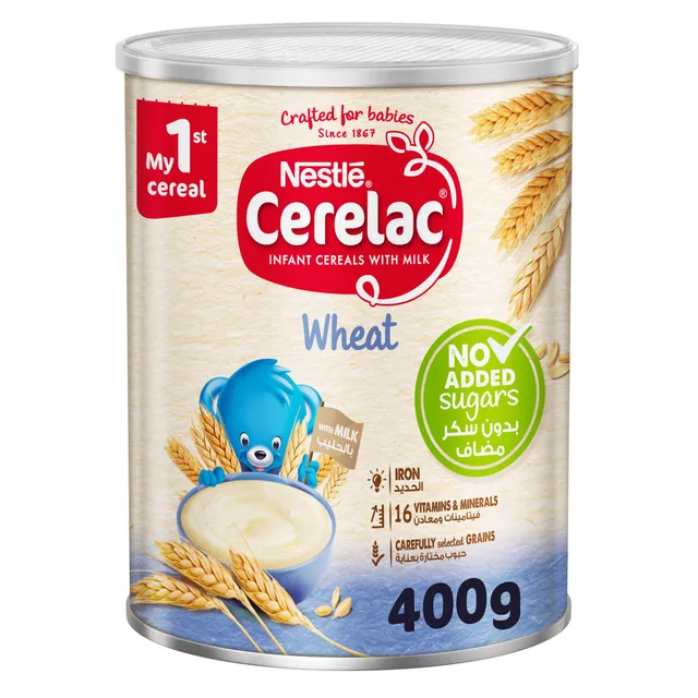 Nestle Cerelac Wheat Infant Cereals with Milk No Added Sugar, 400g