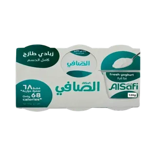 الصافي زبادي كامل الدسم، 120x6جم