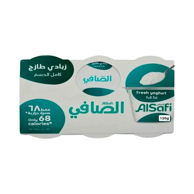 الصافي زبادي كامل الدسم، 120x6جم