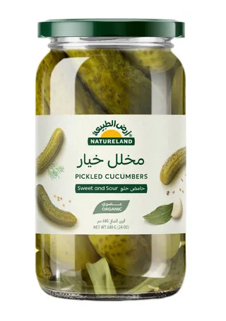 Natureland Sweet and Sour Pickled Cucumbers, 680g
