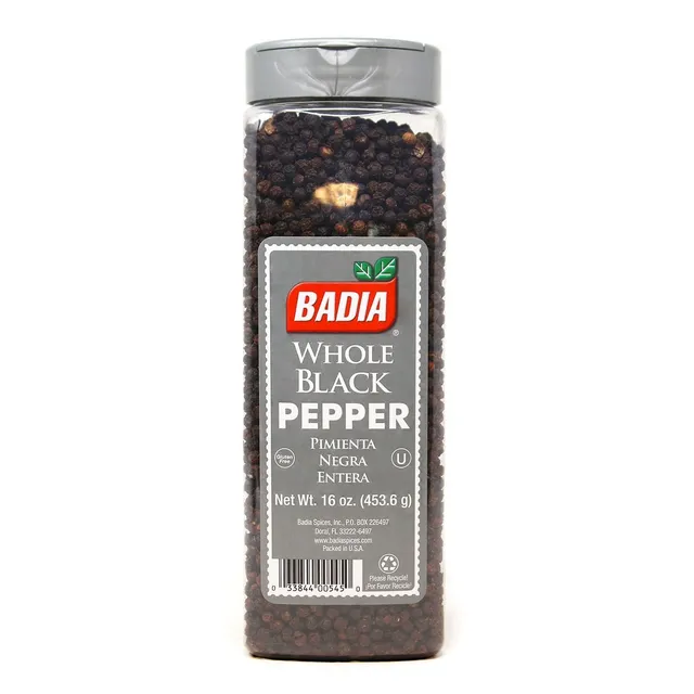 Badia Whole Black Pepper 16 oz