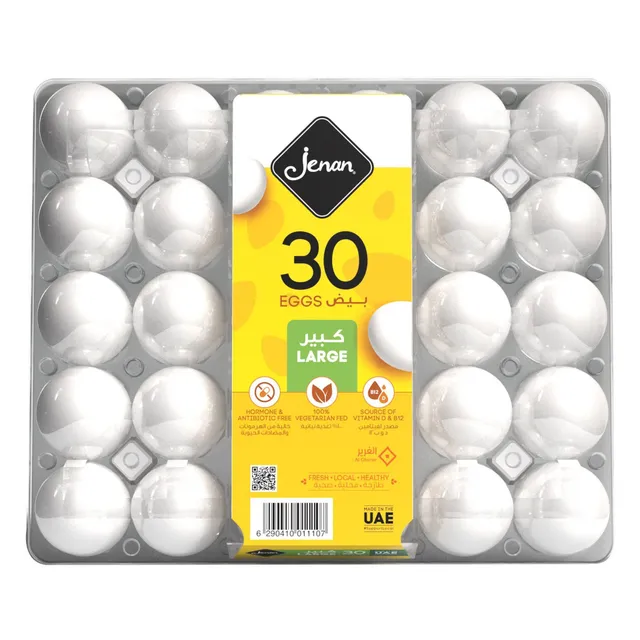 Jenan White Large Eggs 30 Count