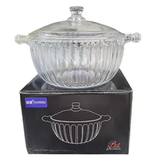 Glass Bowl with Lid, 1 Litre