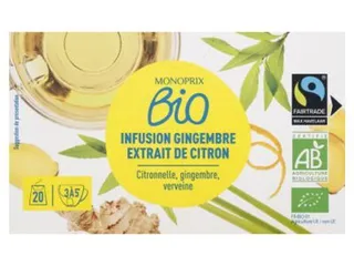 Monoprix Bio Lemon & Ginger Infusion, 30g