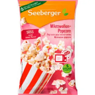 Seeberger Microwave Sweet Popcorn, 90 G