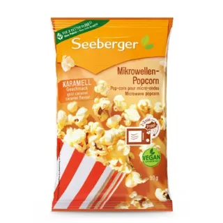 Seeberger Microwave Caramel Popcorn, 90g