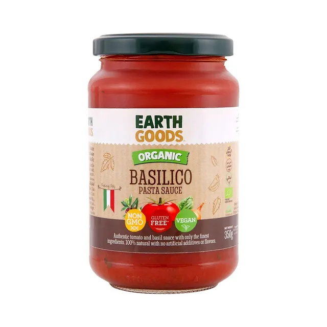 Earth Goods Organic Basilico Sauce, 350g