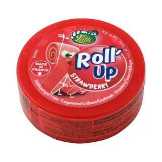 Lutti Roll Up Strawberry Bubble Gum