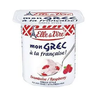 Elle & Vire Raspberry Greek Style Yoghurt, 125g