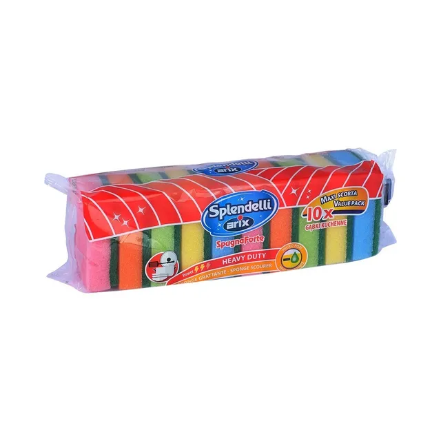 Arix Synthetic Sponge Scourer Colored 10 Pcs