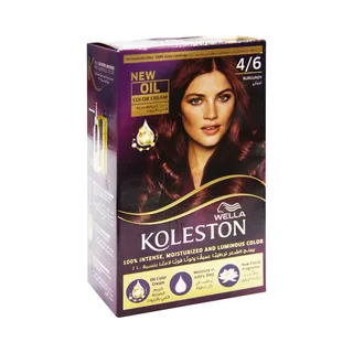 Wella Koleston Color Cream Hair Color Kit - 4/6 Burgundy, 110ml