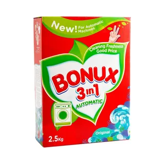 بونوكس 3 في 1 مسحوق منظف أوتوماتيك أصلي للغسالات منخفضة الدوران، 2.5kg