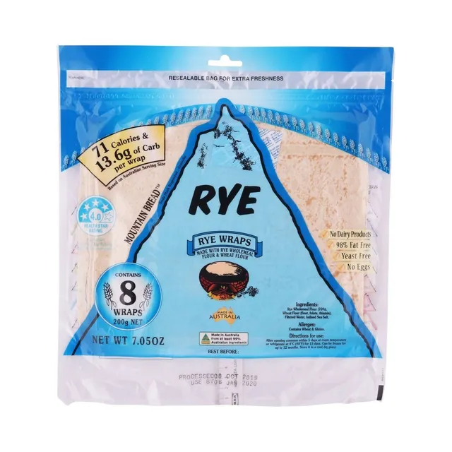Mountain Bread Rye Wraps, 200g