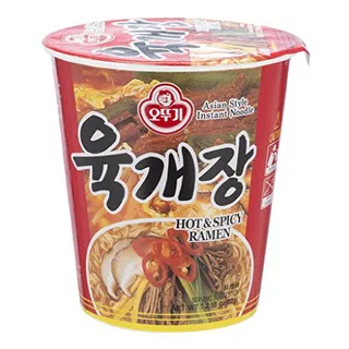 Ottogi Yukgaejang Instant Ramen Noodle Hot & Spicy, 62 G