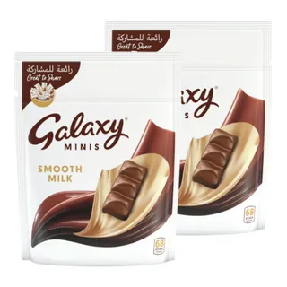 جالاكسي مينيس شوكولاتة حليب ناعمة، 2x137.5g