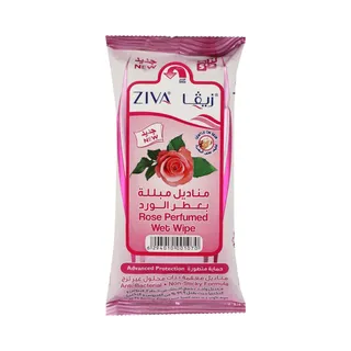 Ziva Rose Perfumed Wipes, 10 Pieces