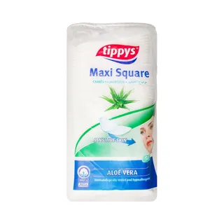 Tippys Square Makeup Cotton Tips With Aloe Vera 50 pcs