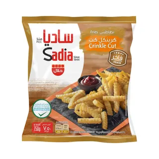 ساديا فرايز بطاطس مقطعة مجعدة, 750جم