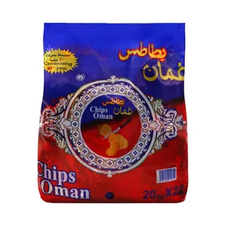عمان شيبس رقائق بطاطس بنكهة الشطة كيس، 20x22g