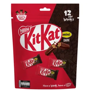 KitKat 2 Finger Mini Dark Chocolate Wafer Bag, 162g