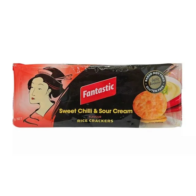 Fantastic Sweet Chilli & Sour Flavor Rice Crackers, 100g
