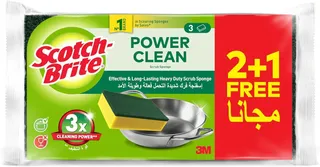 Scotch-Brite Heavy Duty Classic Flat Laminate Scrub Sponge, 3 Pieces