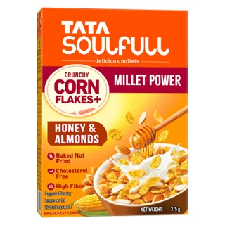 Tata Soulful Crunchy Millet Corn Flakes Almond-Honey, 375g