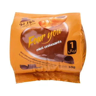 Four You Mini Croissants with Chocolate, 30g