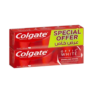 كولجيت معجون أسنان أوبتيك وايت، 75مل X 2 قطع
