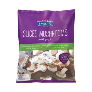 Emborg Frozen Mushrooms Sliced 450g